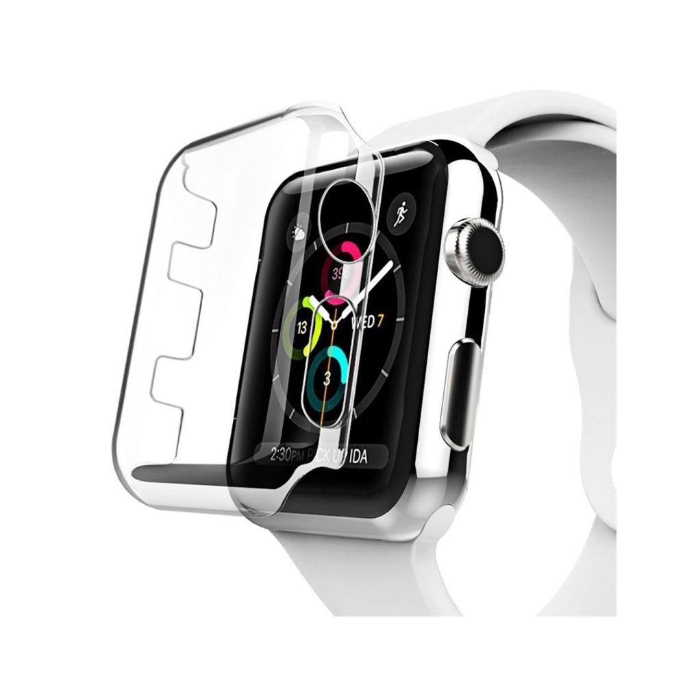 Wewoo - Boitier Coque Transparent pour Apple Watch Series 3 42mm PC Housse de protection - Accessoires Apple Watch
