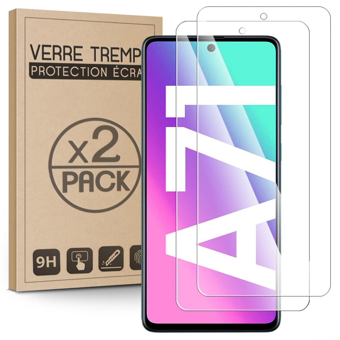Karylax - [2 Pièces] Verre Trempé Protection Écran (Dureté 9H, 3D-Touch, 100% transparent) pour Smartphone Samsung Galaxy A71 [Pack x2] - Autres accessoires smartphone