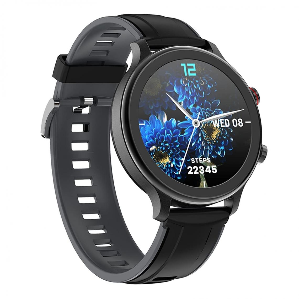 Chronotech Montres - Chronus Smart watch with Call Blood Pressure Heart Rate Spo2 Monitor Sleep Tracker App Message Reminder Waterproof Sports Music Smart Watch for Android Ios(black) - Montre connectée