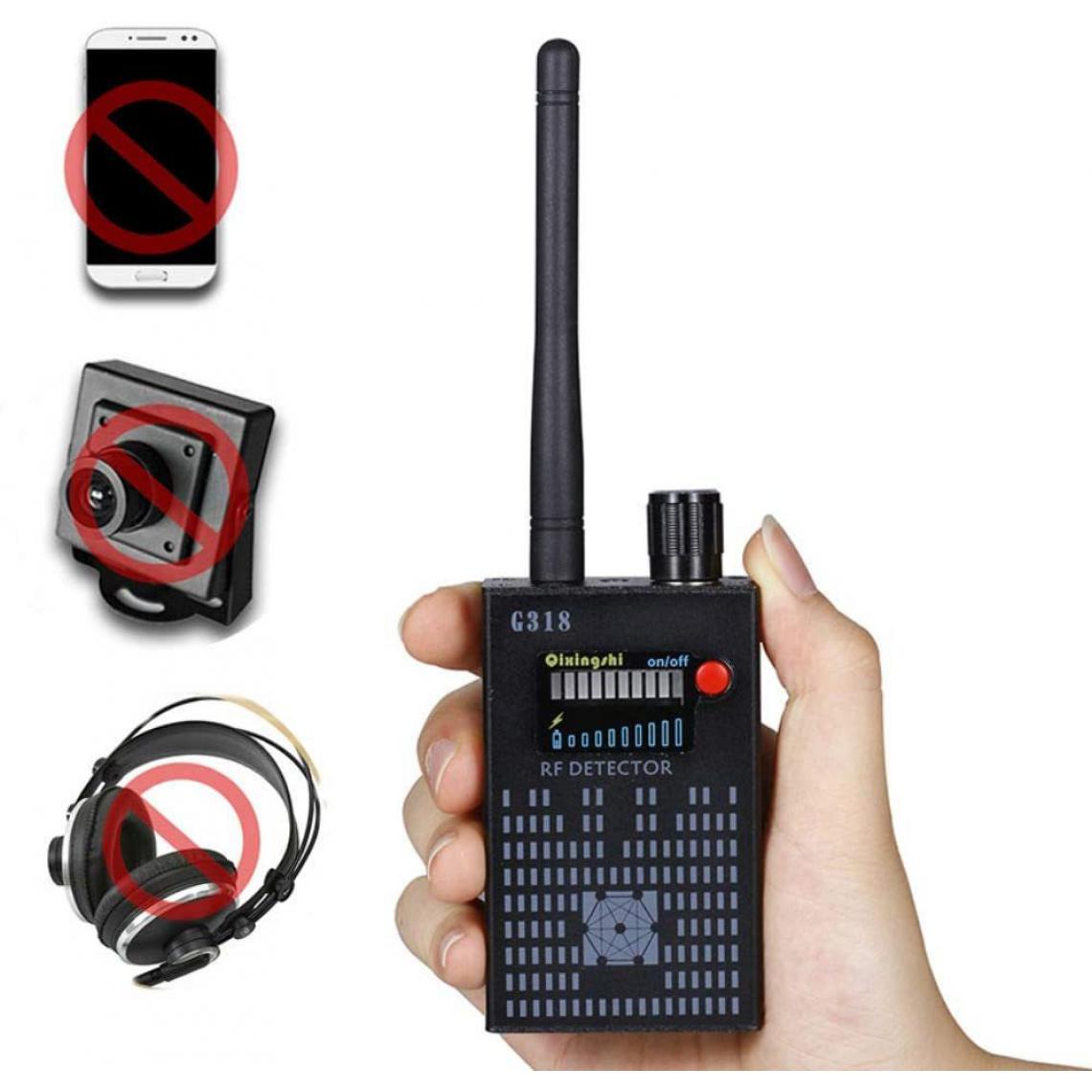 Chrono - Détecteur de signal d'amplification anti-espion RF Voyant sans fil Mini caméra Scanner GSM CDMA GPS Finderï¼Noirï¼ - Autres accessoires smartphone