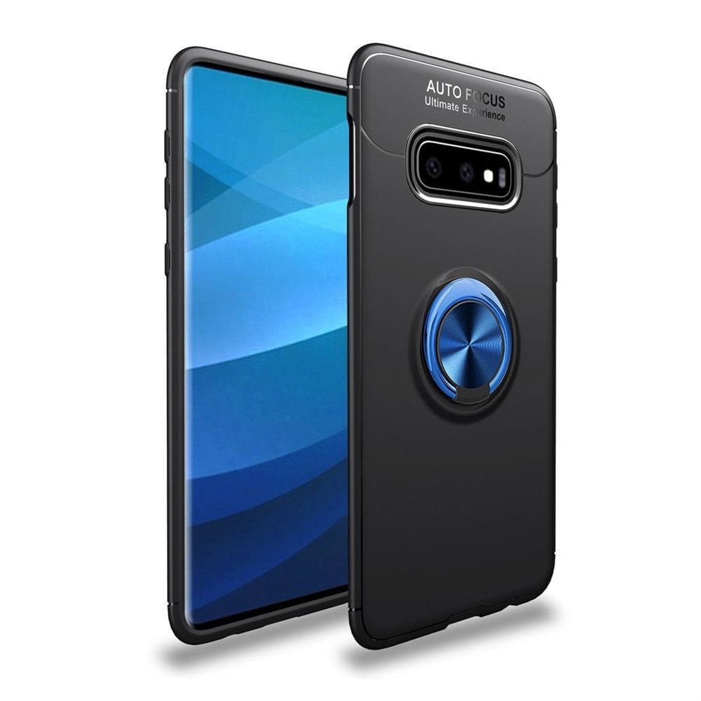 Wewoo - Coque Souple Etui de protection en TPU antichoc pour Galaxy S10 E avec support invisible noir bleu - Coque, étui smartphone