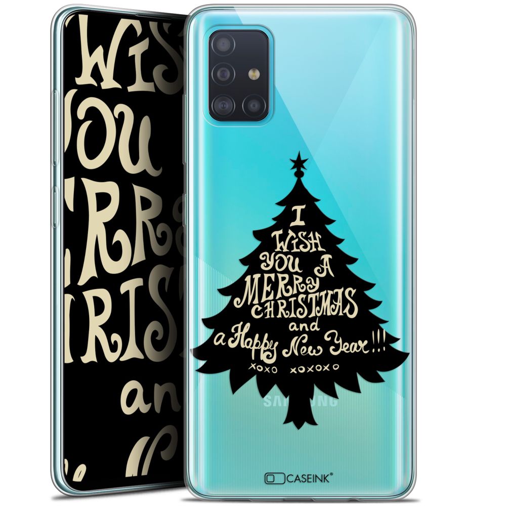Caseink - Coque Pour Samsung Galaxy A51 (A515) (6.5 ) [Gel HD Collection Noël 2017 Design XOXO Tree - Souple - Ultra Fin - Imprimé en France] - Coque, étui smartphone