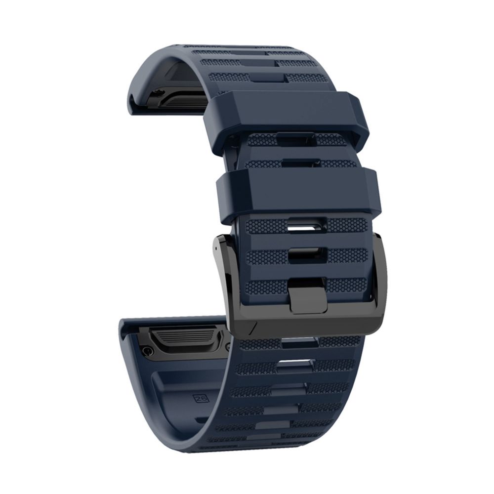Generic - Bracelet de montre en silicone pour Garmin Fenix6X / Fenix5X / FeniX3 HR / D2 / Descent MK1 Bleu - Accessoires bracelet connecté
