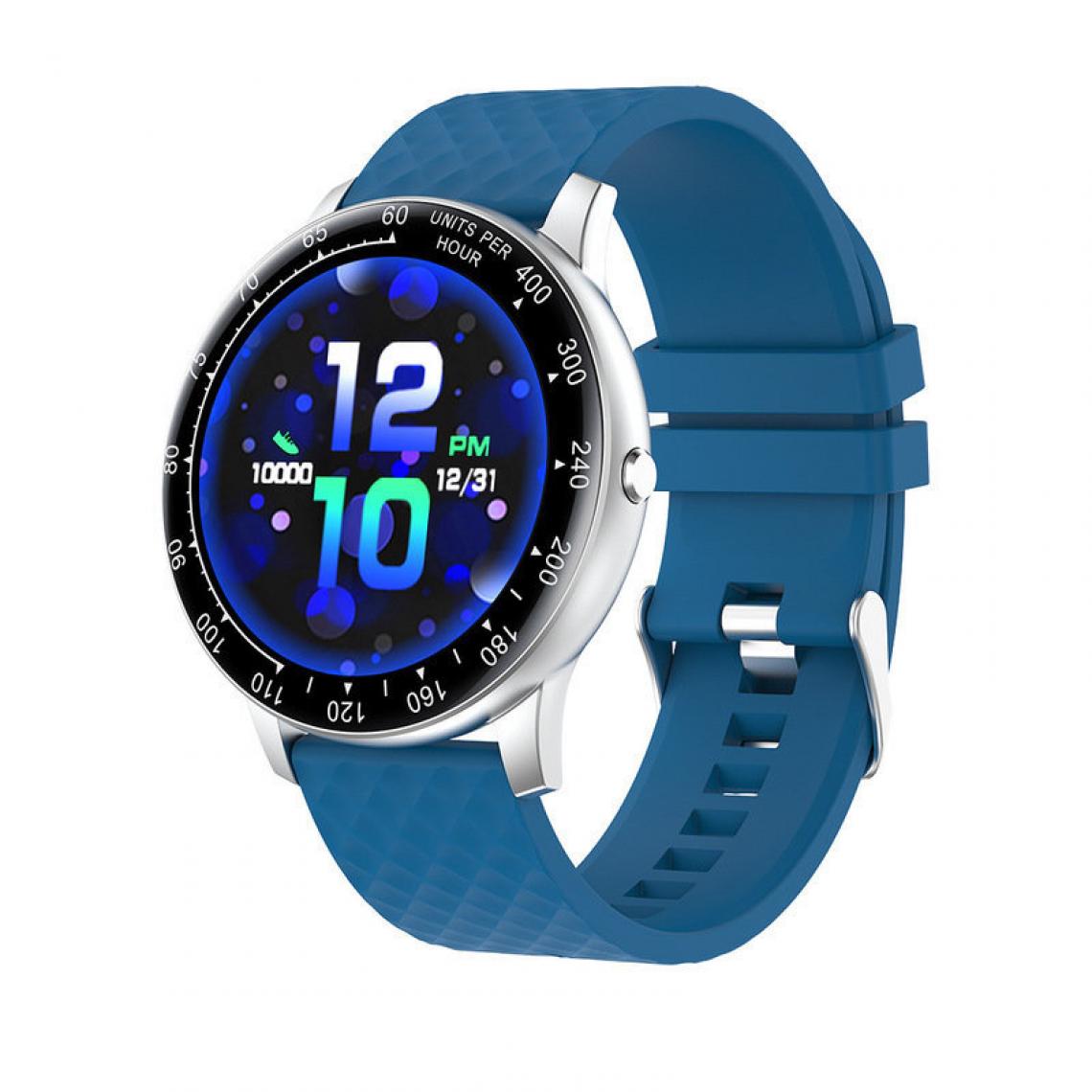 Chronotech Montres - Smart Watch, Fitness Tracker Touch Screen, Smartwatch for Men Women Sleep Monitor(Blue) - Montre connectée