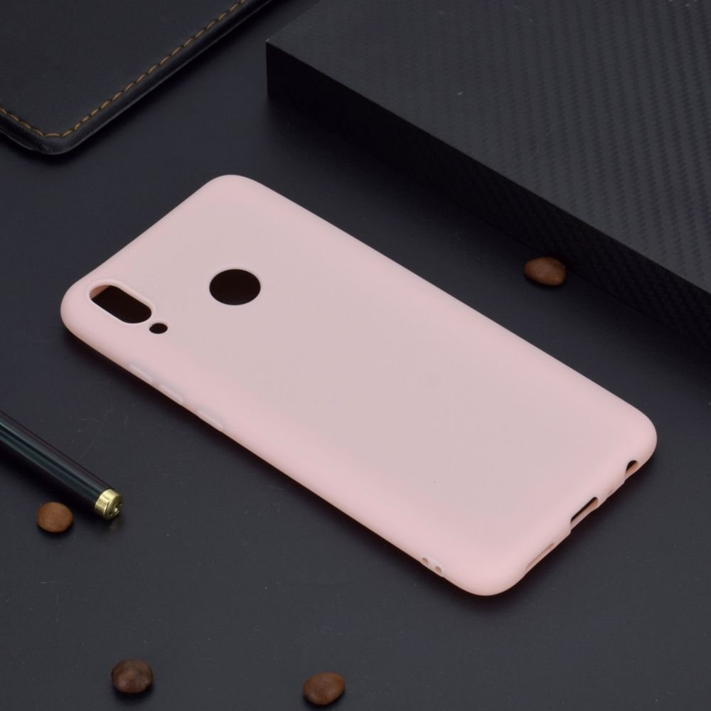 Wewoo - Coque Souple Pour Huawei Y9 2019 TPU Candy Color Rose - Coque, étui smartphone