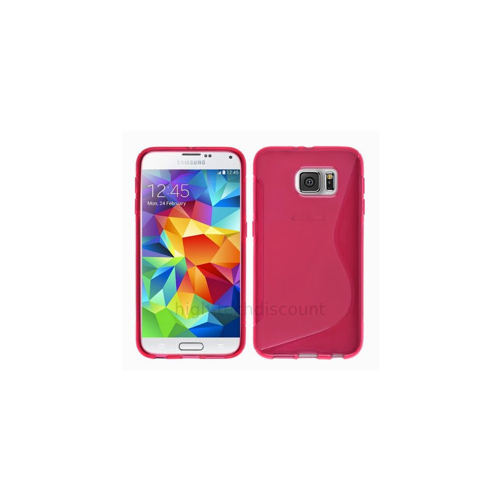 Htdmobiles - Housse etui coque pochette silicone gel fine pour Samsung G925F Galaxy S6 Edge + film ecran - ROSE - Autres accessoires smartphone