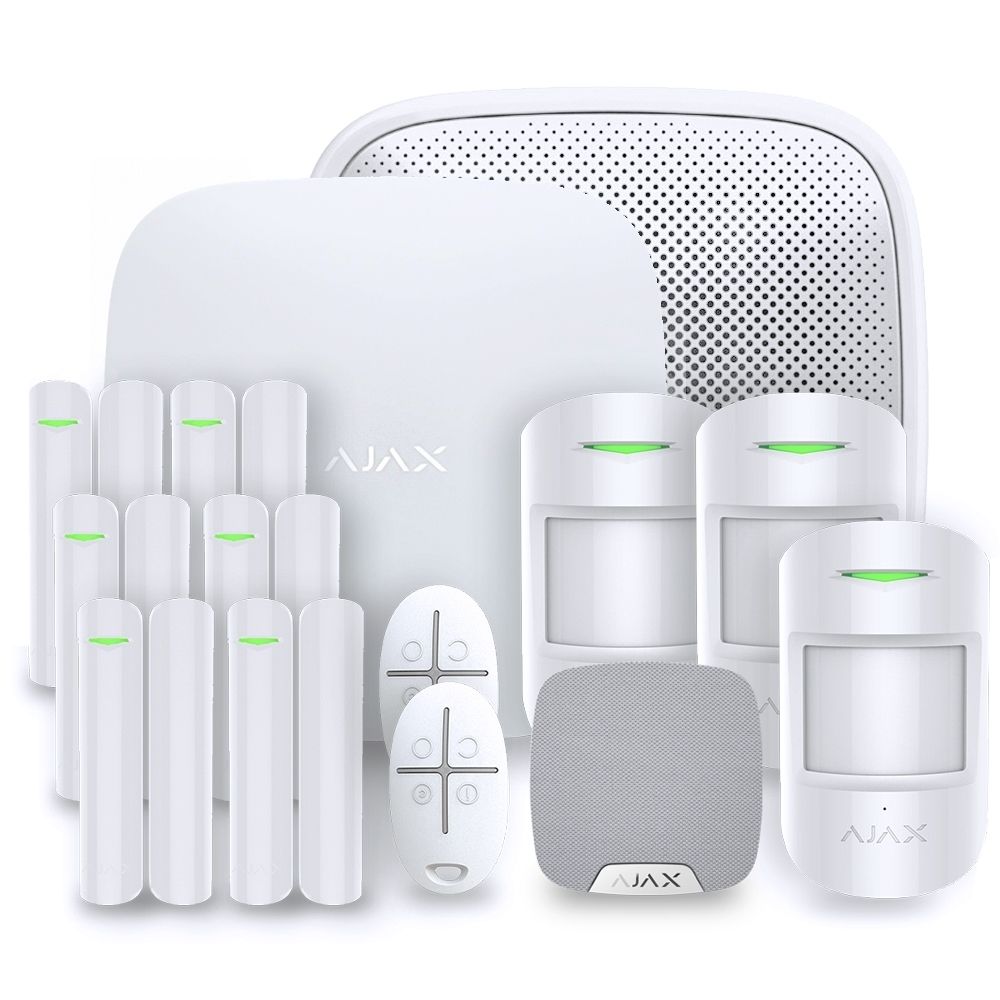 Ajax Systems - Ajax StarterKit blanc - Kit 5 - Accessoires sécurité connectée