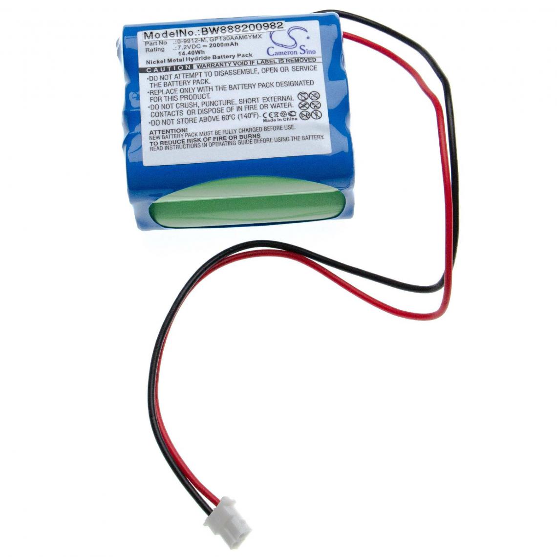 Vhbw - vhbw batterie compatible avec Visonic PowerMax+ Alarm Control Panel alarme maison/contrôle home security (2000mAh, 7.2V, NiMH) - Autre appareil de mesure