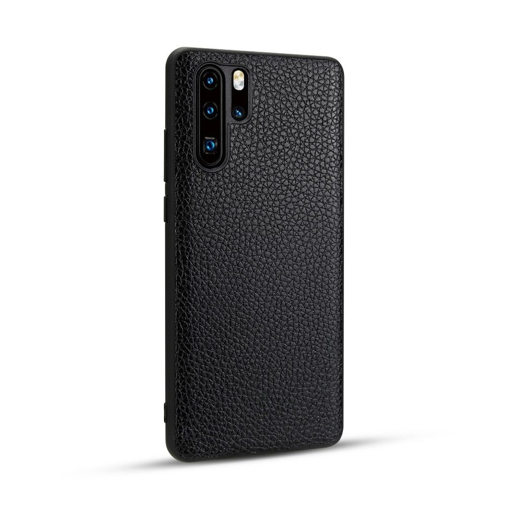 Wewoo - Pour Huawei P30 Pro Lychee Grain Cortex Anti-chute TPU Housse de protection téléphone portable noir - Autres accessoires smartphone