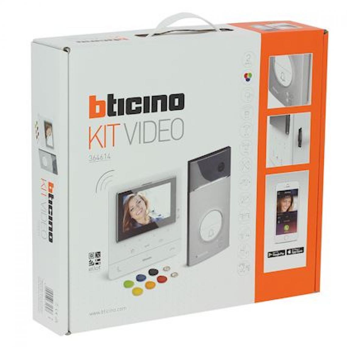 Bticino - kit portier vidéo - couleur - bticino classe 100x - connecté - avec controle d'accès - bticino bt364614 - Accessoires de motorisation