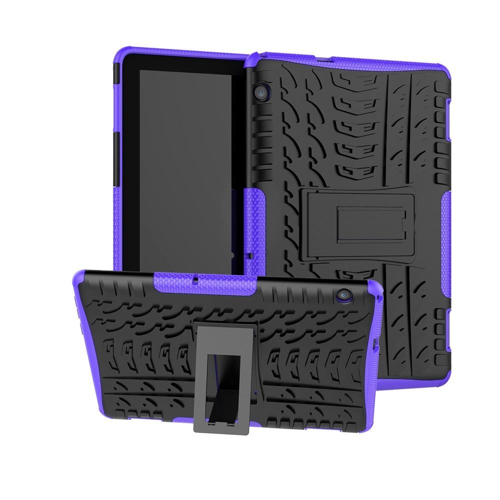 marque generique - Coque en TPU hybride antidérapant violet pour votre Huawei MediaPad T5 10 - Autres accessoires smartphone