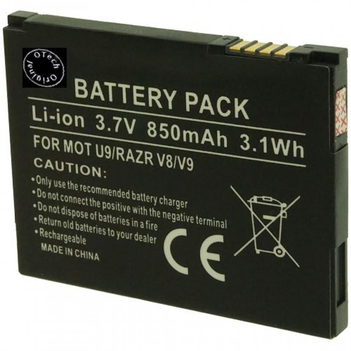 Otech - Batterie compatible pour MOTOROLA RAZR2 V9 - Batterie téléphone