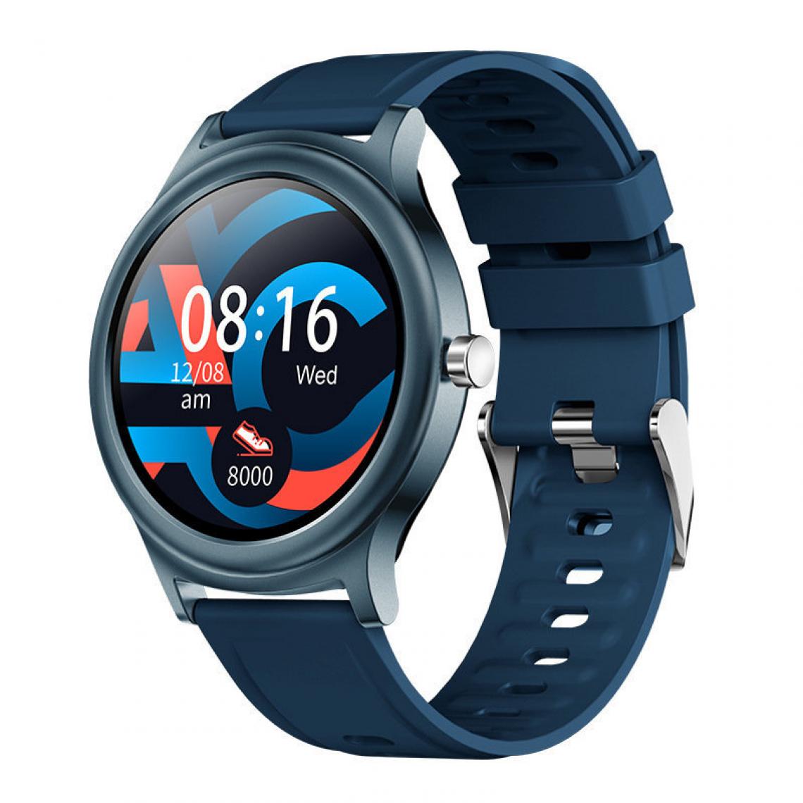 Chronotech Montres - Chronus Ladies smart watch with blood pressure and heart rate monitor fitness watch tracker IP67 waterproof call; SMS reminder touch screen pedometer for Android ios(Blue) - Montre connectée