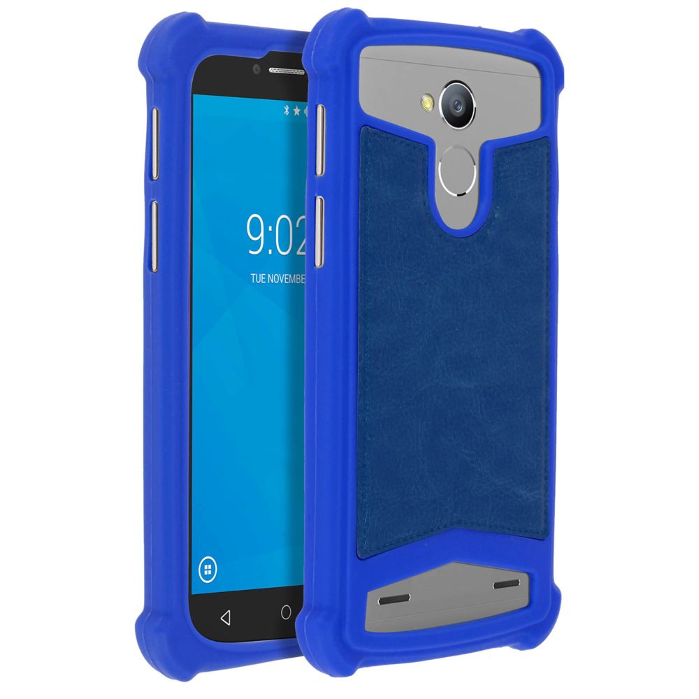 Avizar - Coque Universelle Smartphone 5,3 à 5,5 pouces Protection Silicone Gel bleu - Coque, étui smartphone