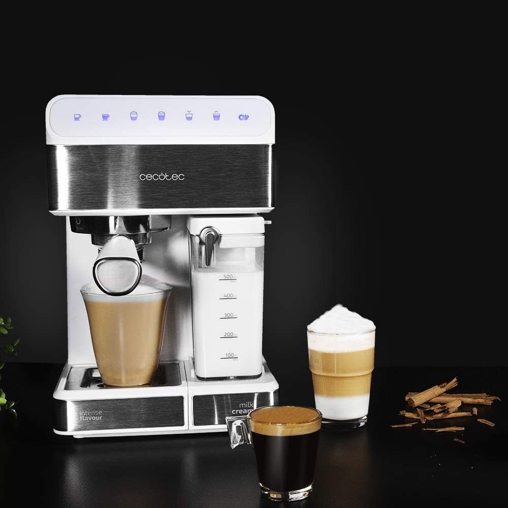 Cecotec - machine à café de 1,4L avec panneau de commande tactile 1350W gris blanc - Expresso - Cafetière