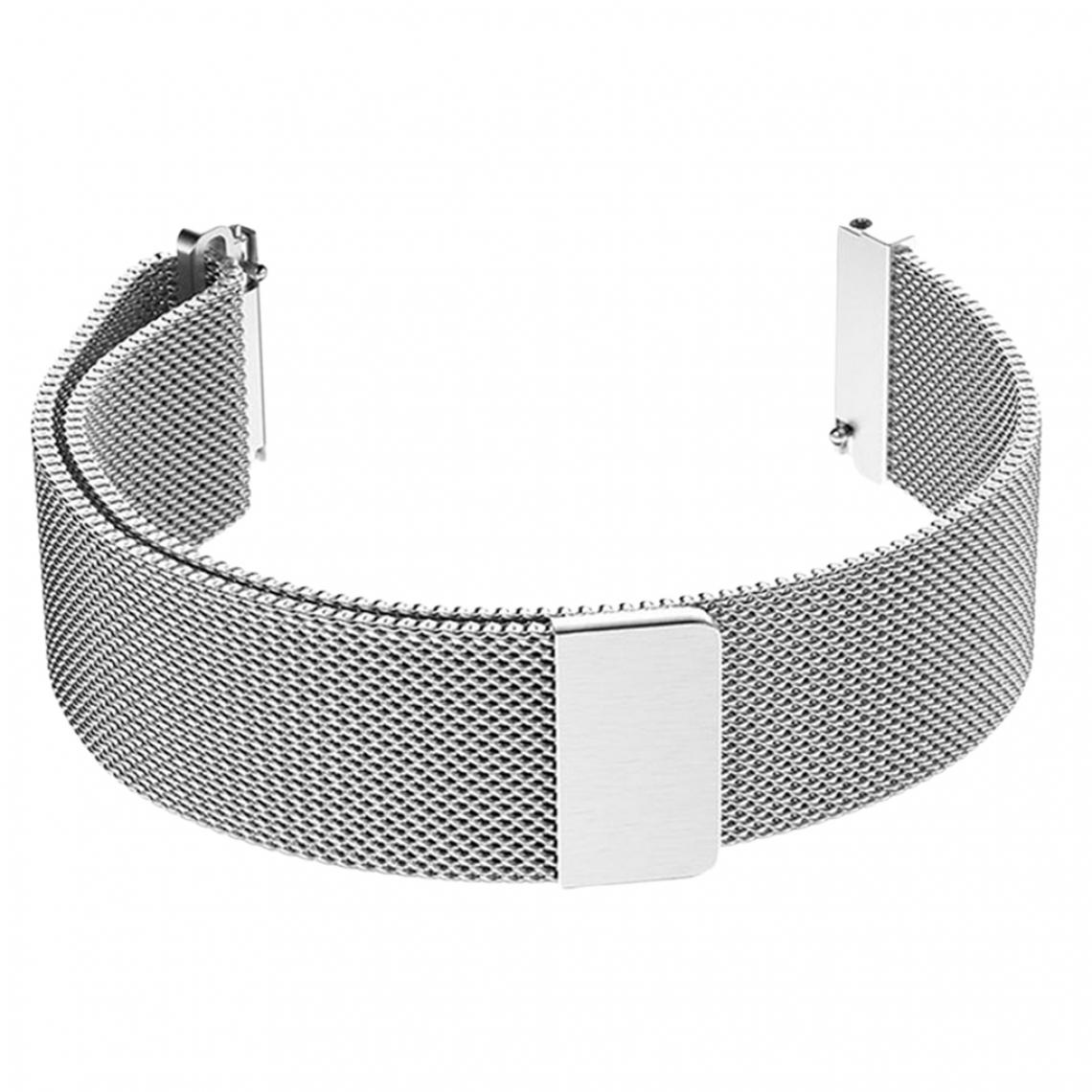 marque generique - Le bracelet de montre en acier inoxydable avec fermoir magnétique remplace le bracelet de montre 20mm - Accessoires montres connectées