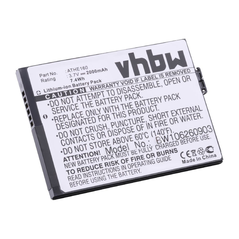 Vhbw - Batterie LI-POLYMER pour HTC X7500 / X7501 / X7510 / X 7500 7501 7510 / Advantage / Athena / Dopod U1000 / U 1000 / T-Mobile AMEO - Batterie téléphone