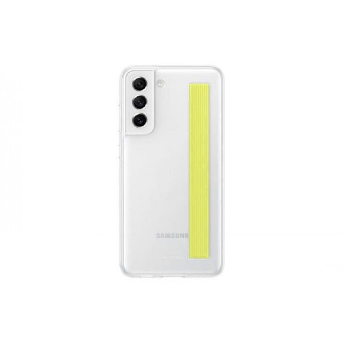 Samsung - Coque de protection avec lanière blanche pour Samsung Galaxy S21FE Transparent - Coque, étui smartphone