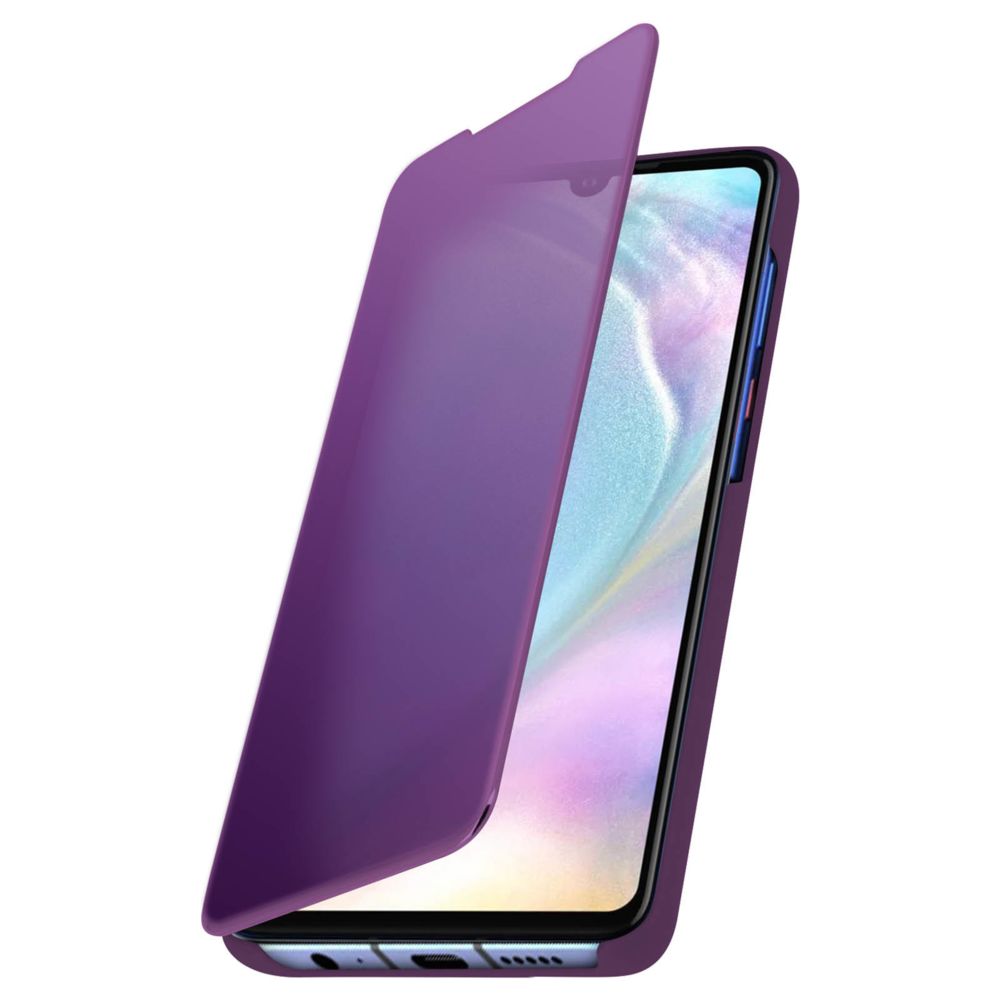 Avizar - Housse Huawei P30 Étui Miroir Clapet translucide Stand Vidéo violet - Coque, étui smartphone