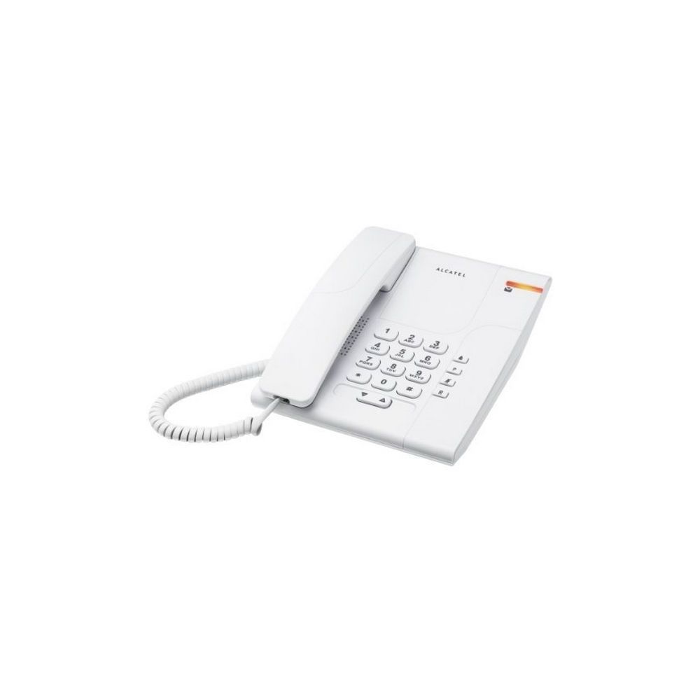 Totalcadeau - Téléphone fixe filaire couleur Blanc - Téléphone fixe filaire