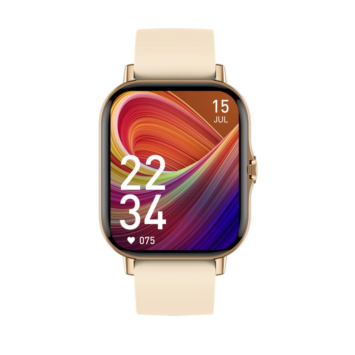Chrono - Montre connectée , bracelet de sport, avec écran de 1.78 pouce, appels Bluetooth, moniteur d'activité physique, longue durée de veille pour iOS Android-d'or - Montre connectée