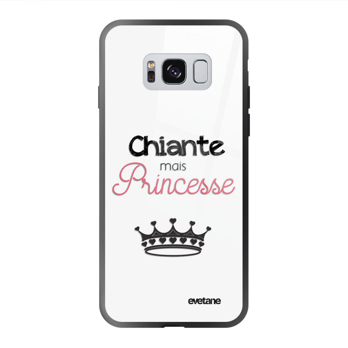 Evetane - Coque Galaxy S8 soft touch noir effet glossy Chiante mais princesse Design Evetane - Coque, étui smartphone