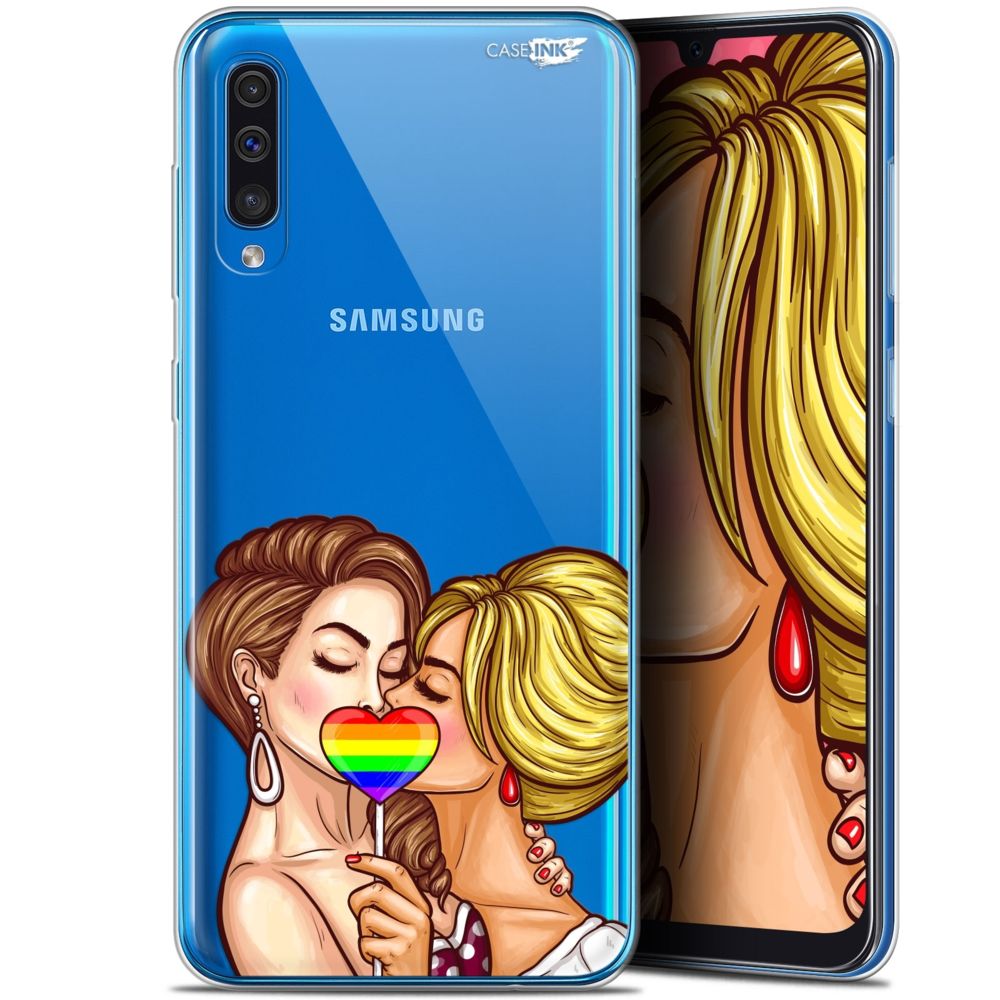 Caseink - Coque arrière Samsung Galaxy A50 (6.4 ) Gel HD [ Nouvelle Collection - Souple - Antichoc - Imprimé en France] 2 Girls 1 Candy - Coque, étui smartphone