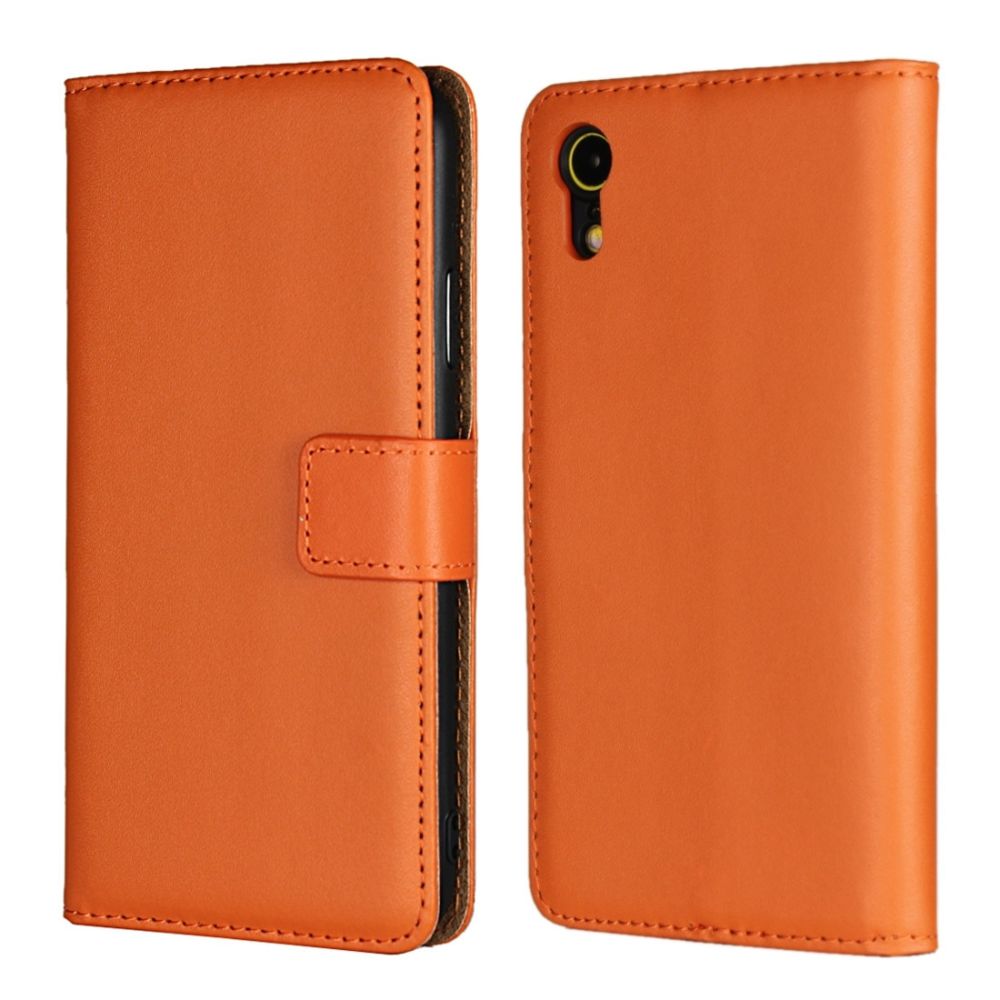 Wewoo - Housse Coque Étui à rabat horizontal en cuir pour iPhone XRavec fermoir magnétiquesupportfente carte et portefeuille Orange - Coque, étui smartphone