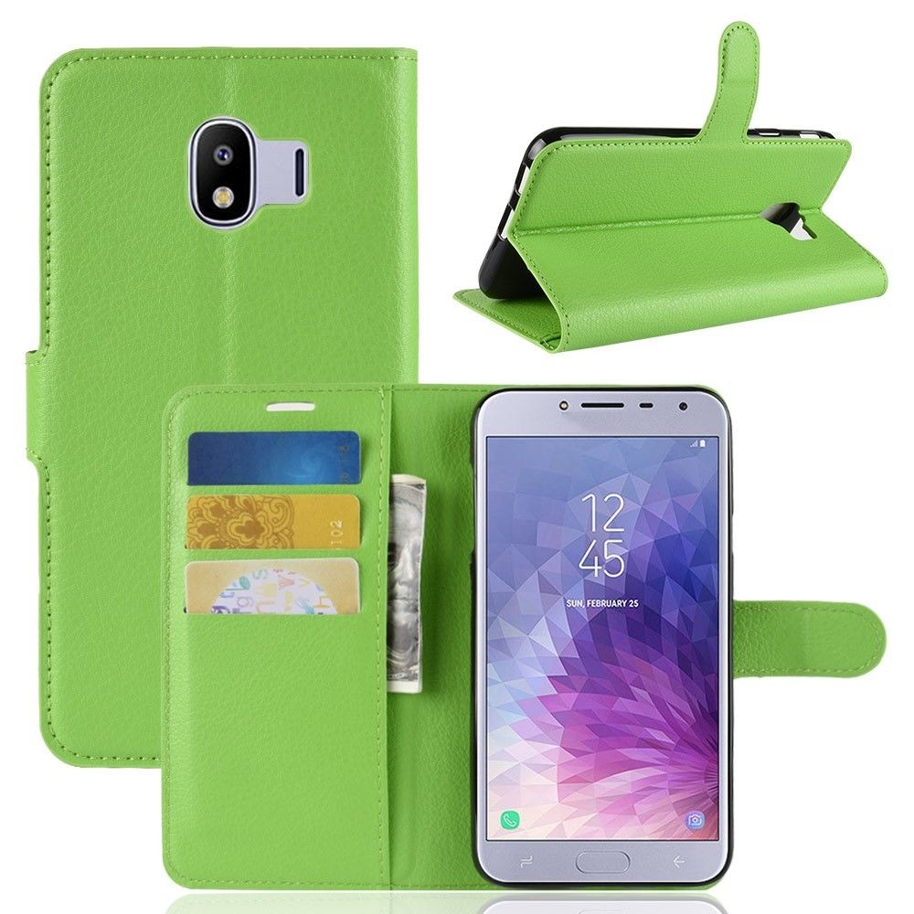 marque generique - Etui en PU litchi vert pour votre Samsung Galaxy J4 (2018) - Autres accessoires smartphone