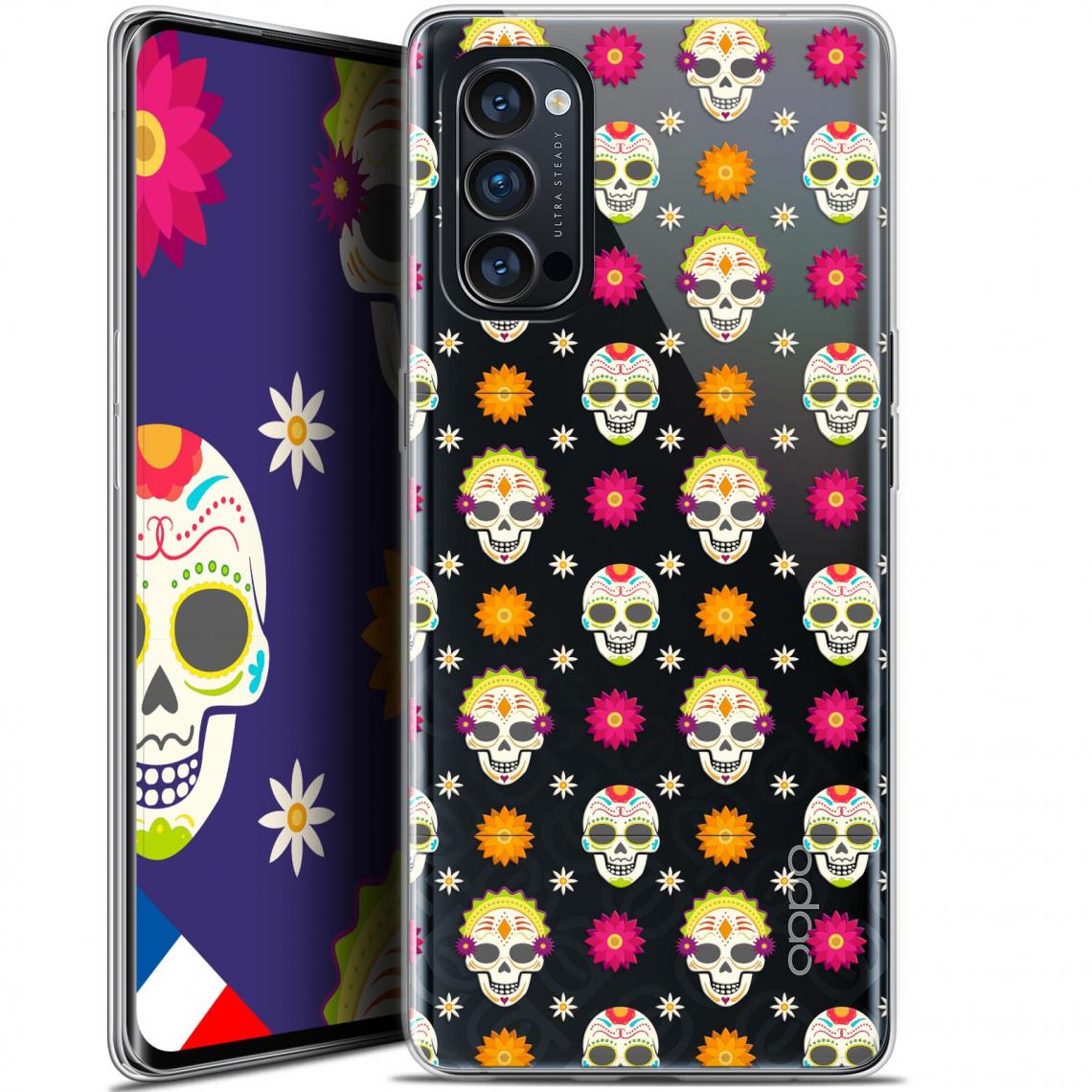 Caseink - Coque Pour Oppo Reno 4 Pro 5G (6.5 ) [Gel HD Collection Halloween Design Skull Halloween - Souple - Ultra Fin - Imprimé en France] - Coque, étui smartphone