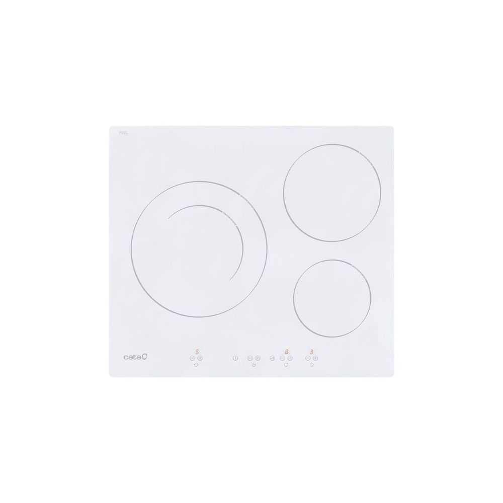 Cata - Plaques vitro-céramiques Cata 8073108 60 cm (3 zones de cuisson) Blanc - Table de cuisson