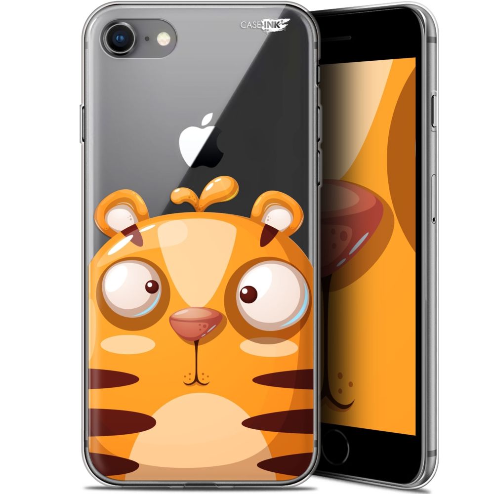 Caseink - Coque arrière Apple iPhone 7/8 (4.7 ) Gel HD [ Nouvelle Collection - Souple - Antichoc - Imprimé en France] Cartoon Tiger - Coque, étui smartphone