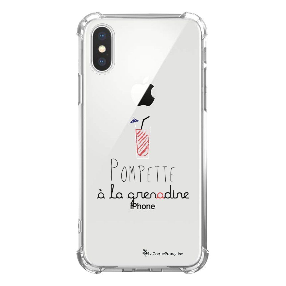 La Coque Francaise - Coque iPhone X/Xs anti-choc souple avec angles renforcés transparente Pompette à la grenadine La Coque Francaise - Coque, étui smartphone