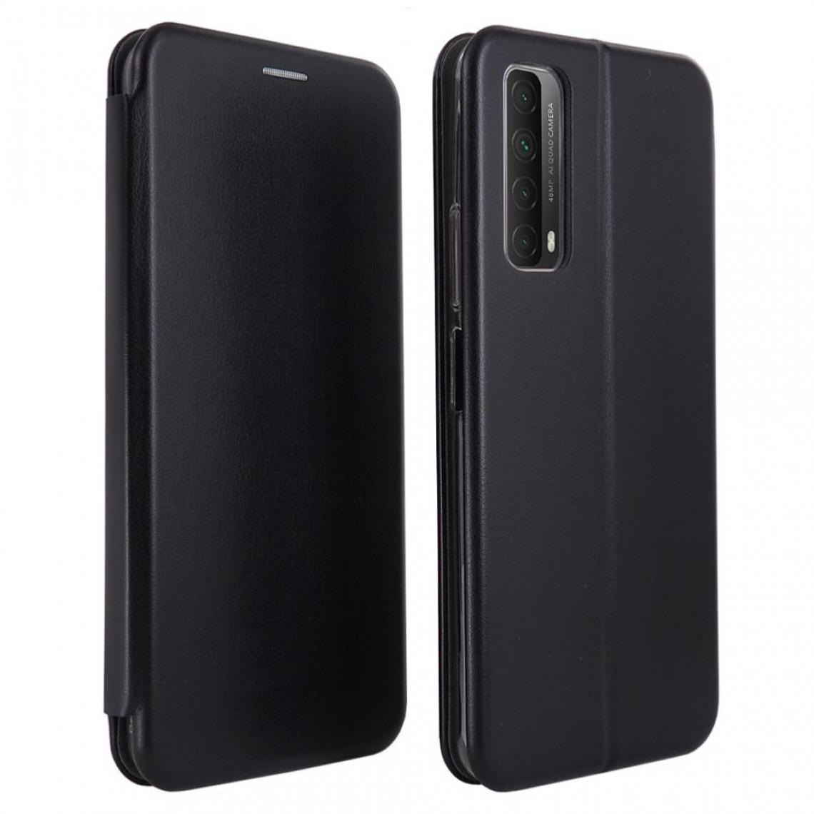 Inexstart - Etui Luxe Rabattable Noir Simili Cuir Avec Support pour Huawei P Smart 2021 - Coque, étui smartphone