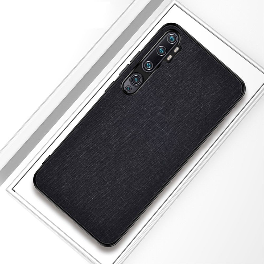 marque generique - Coque en TPU tissu hybride noir pour votre Xiaomi Mi CC9 Pro/Mi Note 10 - Coque, étui smartphone