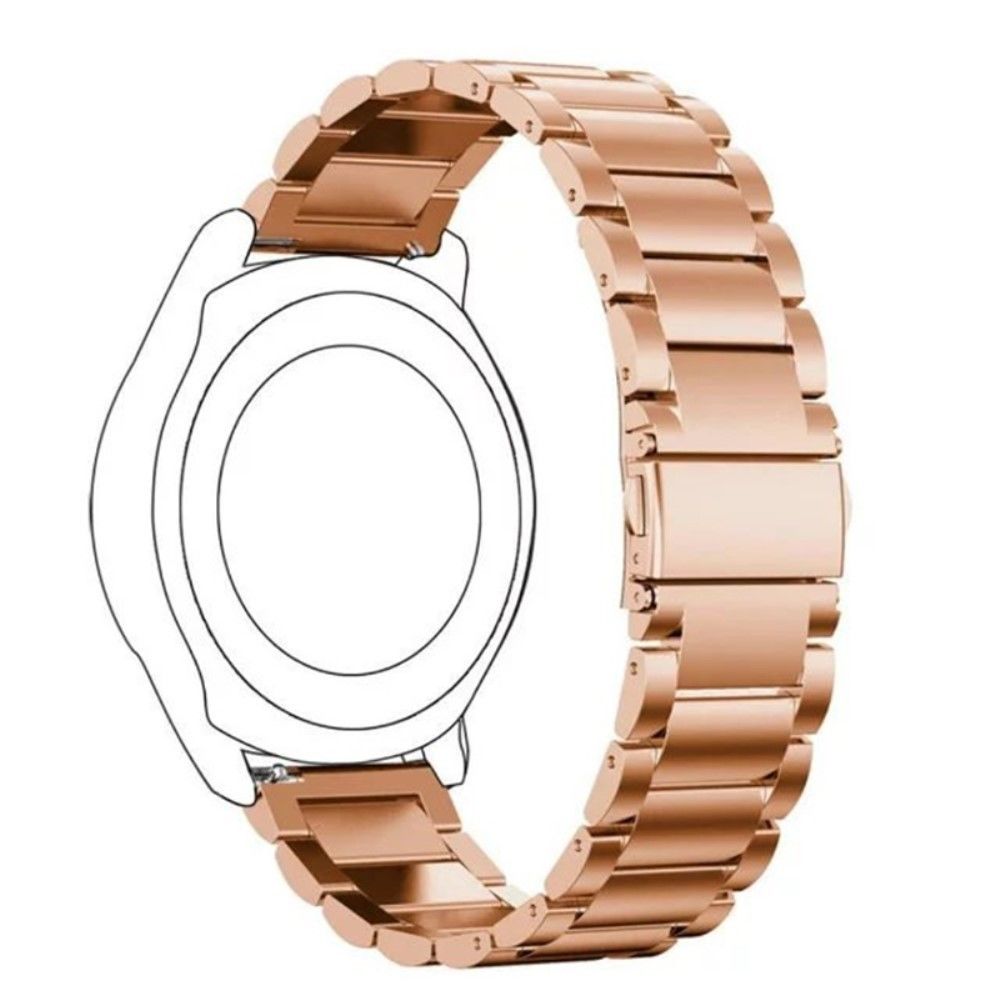 marque generique - Bracelet en métal 22mm trois perles avec boucle déployante or rose pour votre Huawei Watch GT/Honor Watch Magic - Accessoires bracelet connecté