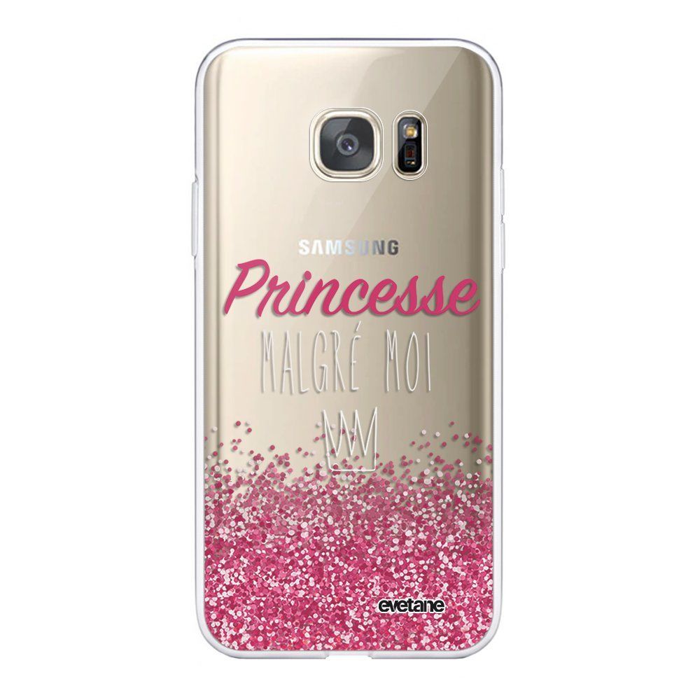 Evetane - Coque Samsung Galaxy S7 souple transparente Princesse Malgré Moi Motif Ecriture Tendance Evetane. - Coque, étui smartphone