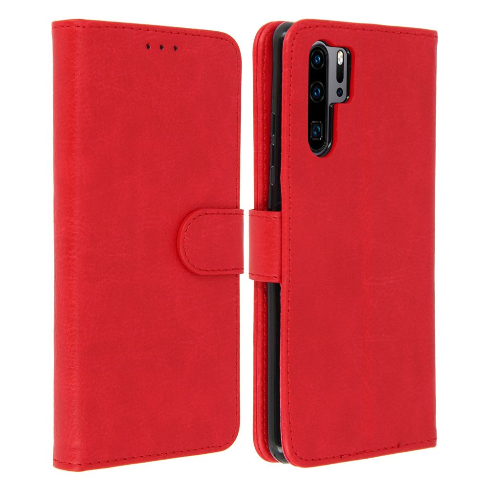 Avizar - Housse Huawei P30 Pro Étui Portefeuille Support Stand rouge - Coque, étui smartphone