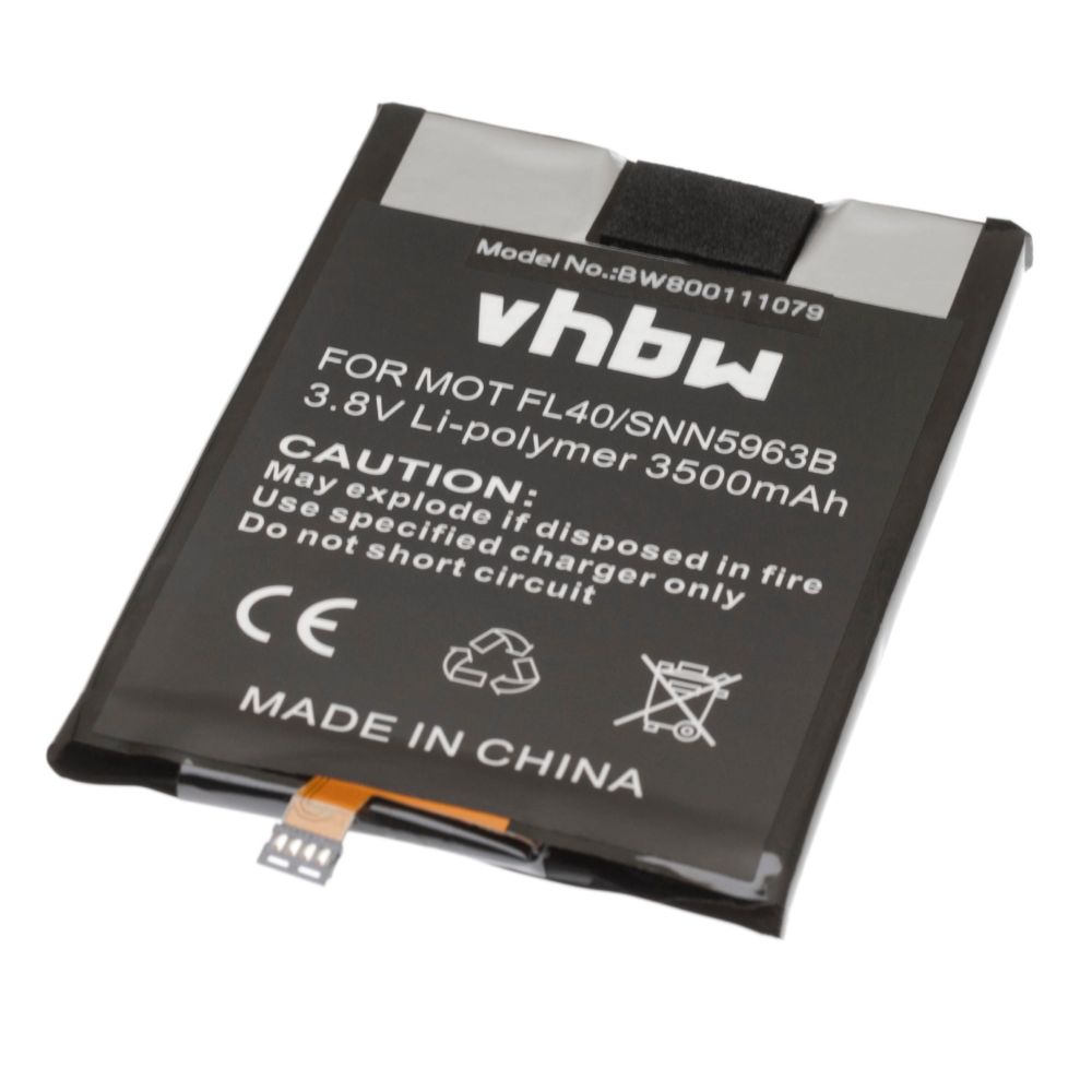 Vhbw - vhbw Li-Polymer Batterie 3500mAh (3.8V) pour téléphone portable Smartphone Motorola Moto X 3a, X 3a Dual comme FL40, SNN5963B. - Batterie téléphone