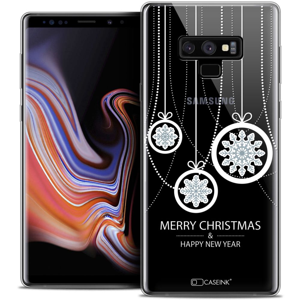 Caseink - Coque Housse Etui Samsung Galaxy Note 9 (6.4 ) [Crystal Gel HD Collection Noël 2017 Design Christmas Balls - Souple - Ultra Fin - Imprimé en France] - Coque, étui smartphone