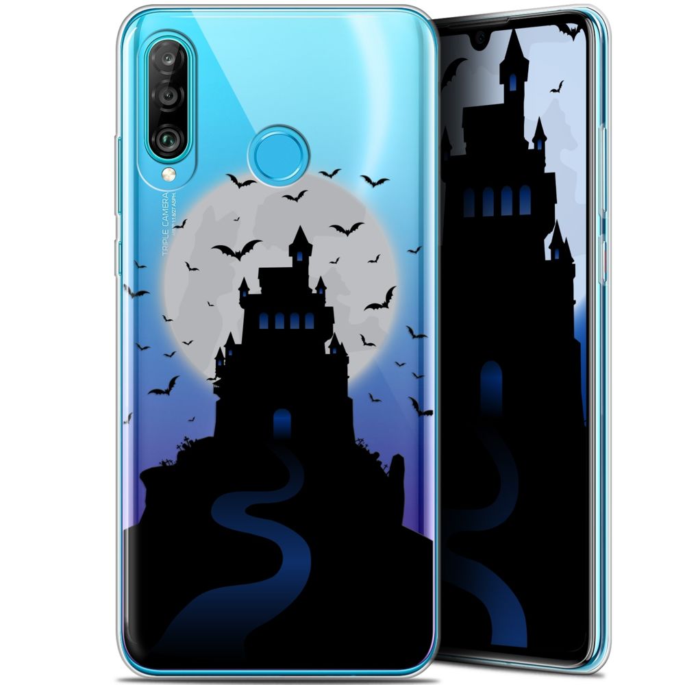 Caseink - Coque Pour Huawei P30 Lite (6.2 ) [Gel HD Collection Halloween Design Castle Nightmare - Souple - Ultra Fin - Imprimé en France] - Coque, étui smartphone
