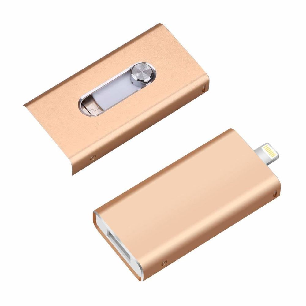Cabling - CABLING® 3 en 1 USB I-flash Drive Memory Stick U disque pour iOS/PC/téléphone Android/iPhone 64 Go - Gold - Autres accessoires smartphone