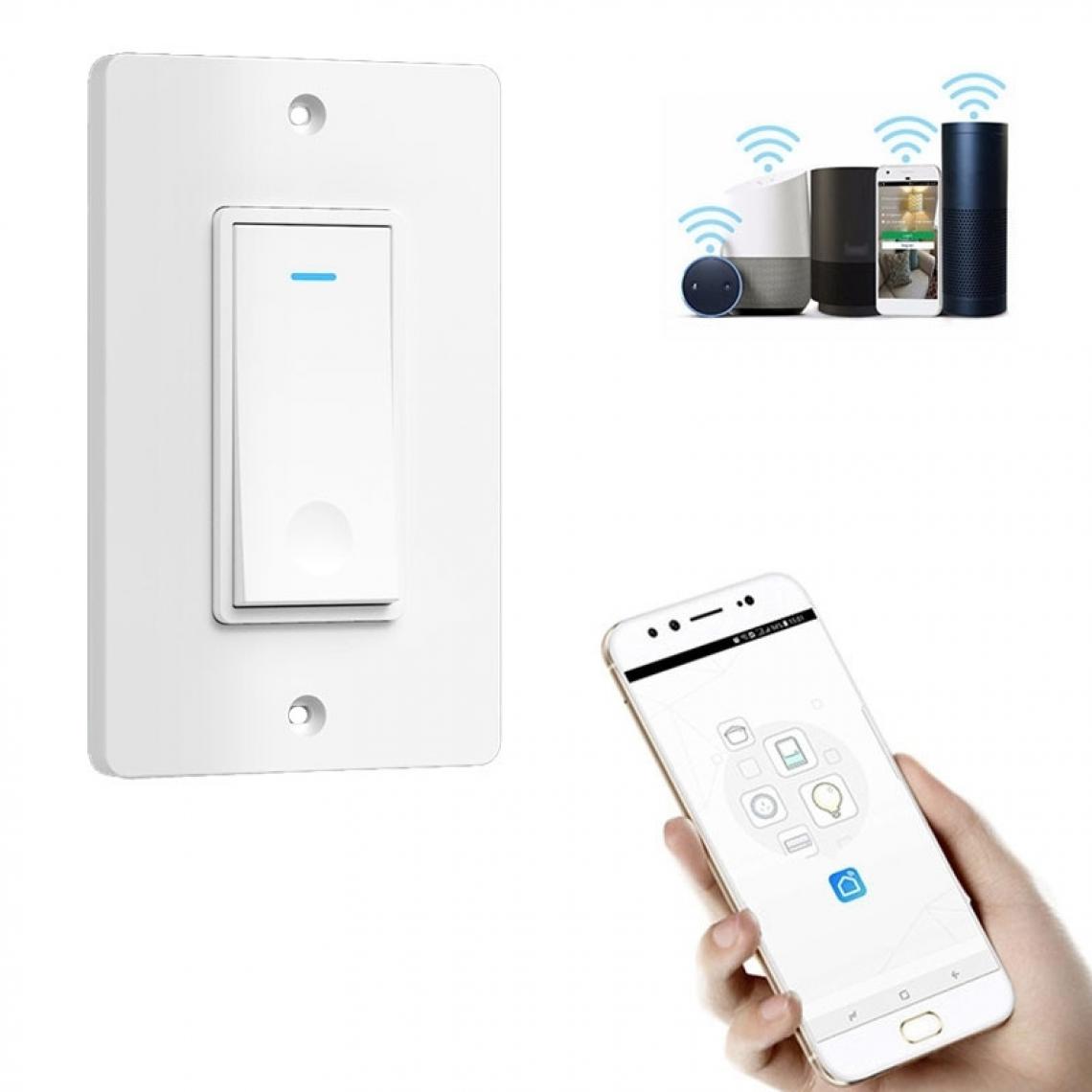 Wewoo - Interrupteur tactile Smart Wall WiFi de type 120prise américaine blanc - Box domotique et passerelle