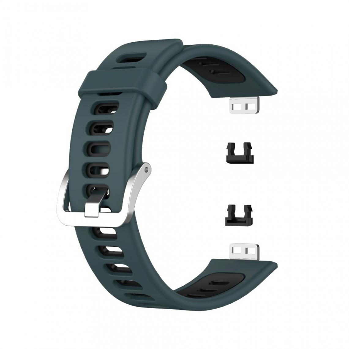 Other - Bracelet en silicone Bicolore souple Olive verte/Noir pour votre Huawei Watch Fit - Accessoires bracelet connecté