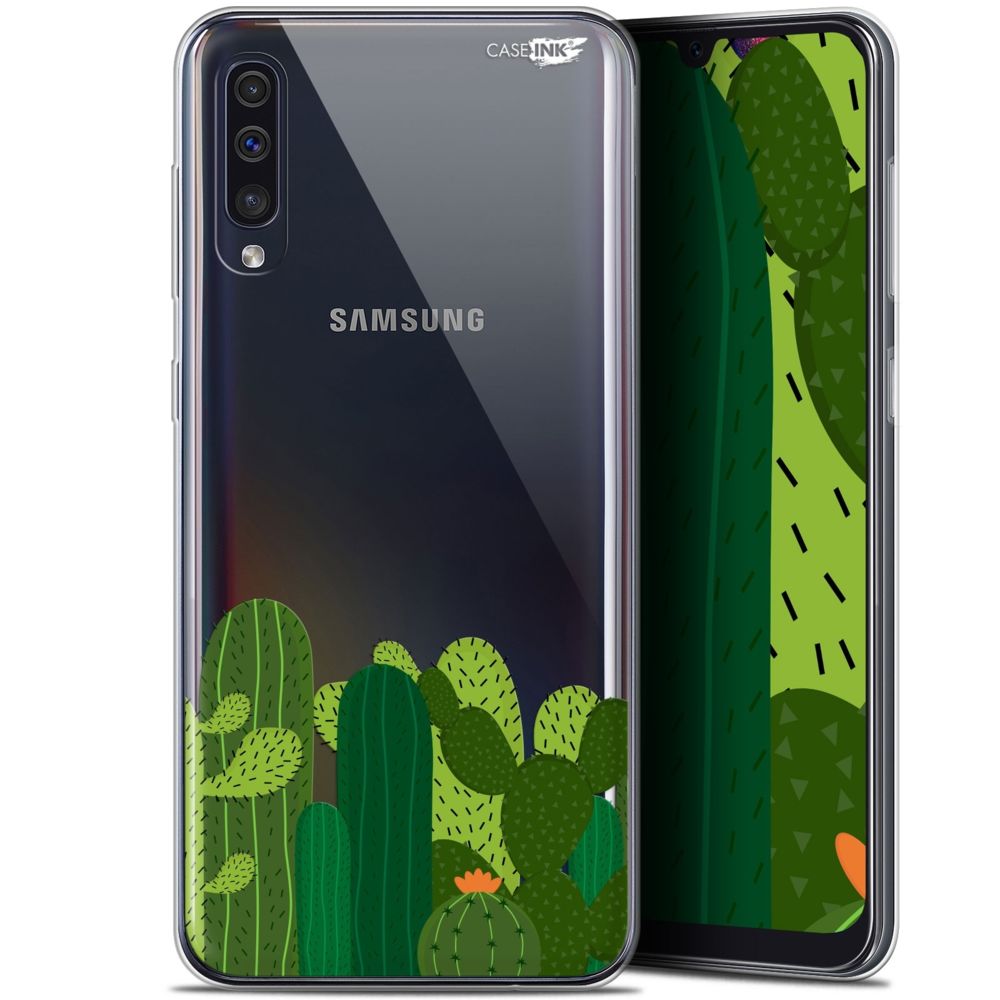 Caseink - Coque arrière Samsung Galaxy A50 (6.4 ) Gel HD [ Nouvelle Collection - Souple - Antichoc - Imprimé en France] Cactus - Coque, étui smartphone