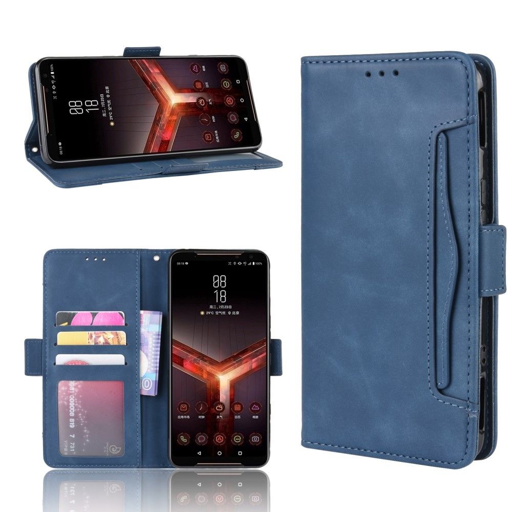 marque generique - Etui en PU avec fentes pour cartes bleu pour votre Asus ROG Phone (ZS600KL) - Coque, étui smartphone