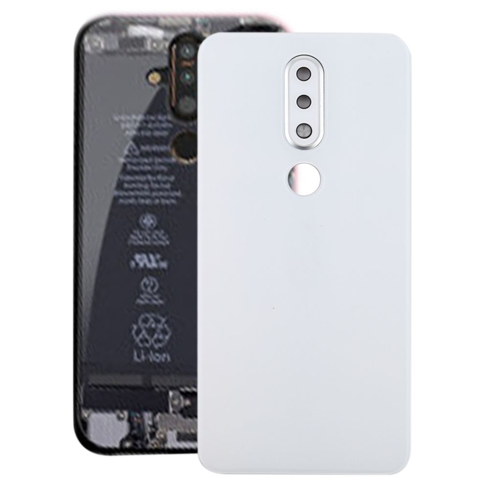 Wewoo - Coque arrière de batterie avec objectif photo pour Nokia X6 2018 / 6.1 Plus TA-1099 Blanc - Autres accessoires smartphone