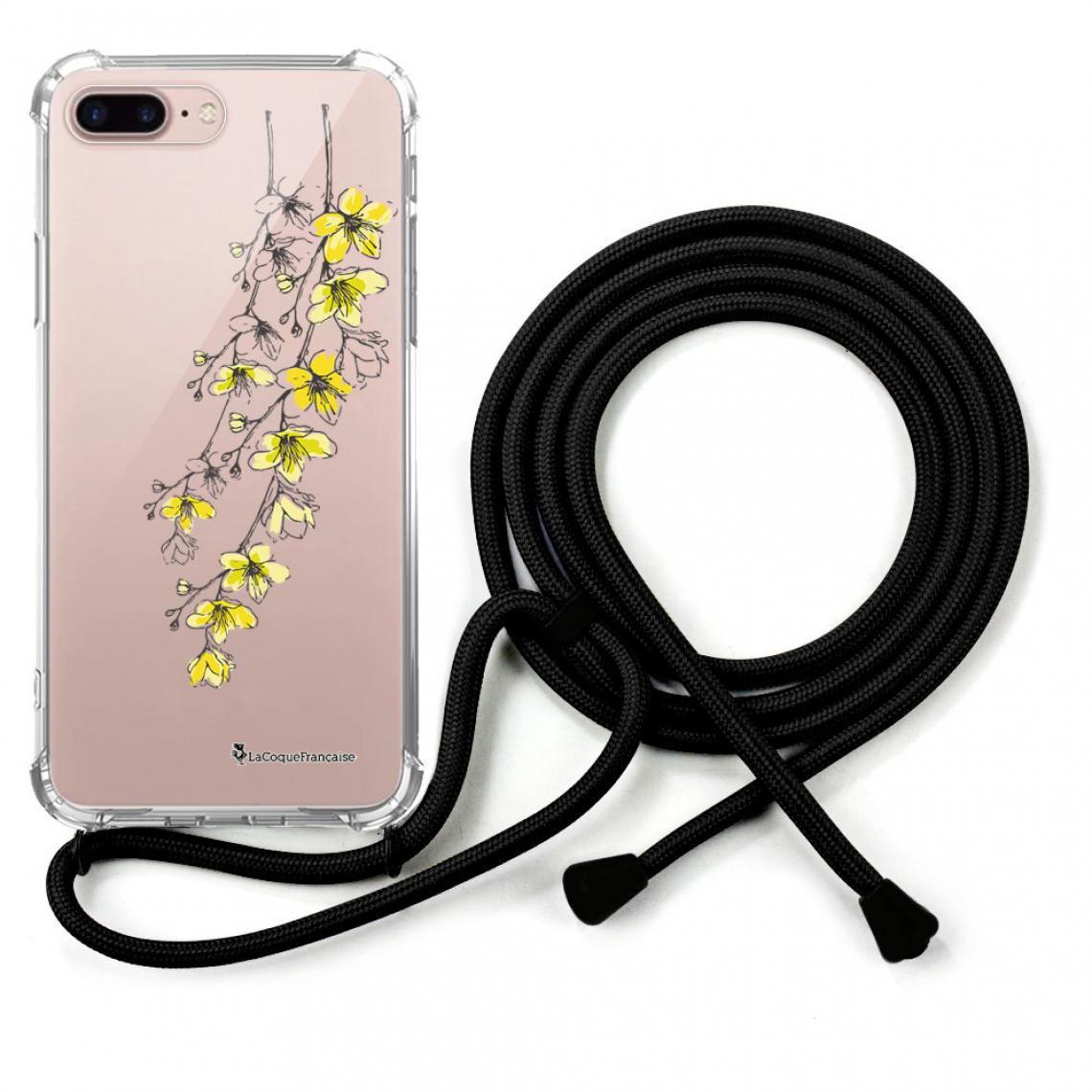 La Coque Francaise - Coque iPhone 7 Plus/ 8 Plus coque avec cordon transparente Fleurs Cerisiers - Coque, étui smartphone
