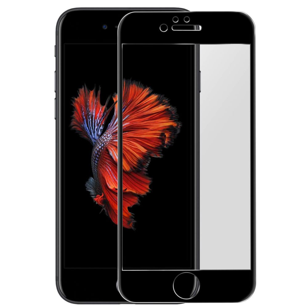 Avizar - Film Écran iPhone 6 Plus et 6S Plus Verre Trempé Biseauté Transparent Bord noir - Protection écran smartphone