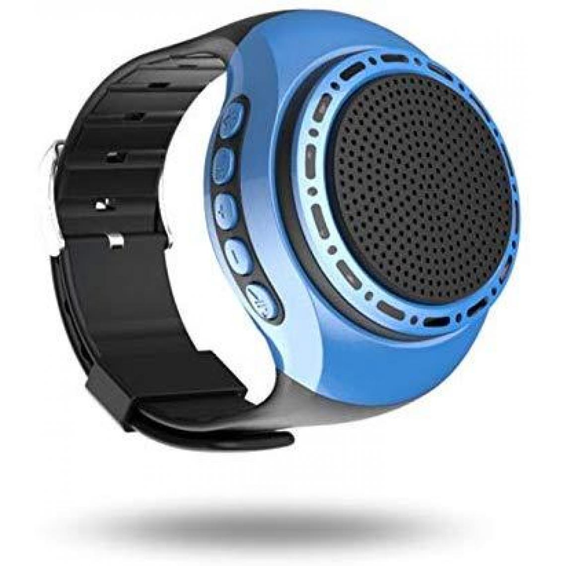 Universal - Haut-parleur de montre portable multifonctionnel mini poignet portable sport sans fil centre de musique subwoofer bluetooth haut-parleur imperméable | haut-parleur portable (bleu) - Hauts-parleurs